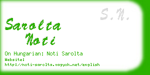 sarolta noti business card